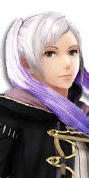 Female Robin but the colors of the bisexual pride flag